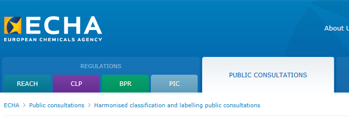 ECHA,Substance,Chemical,Classification,Labeling