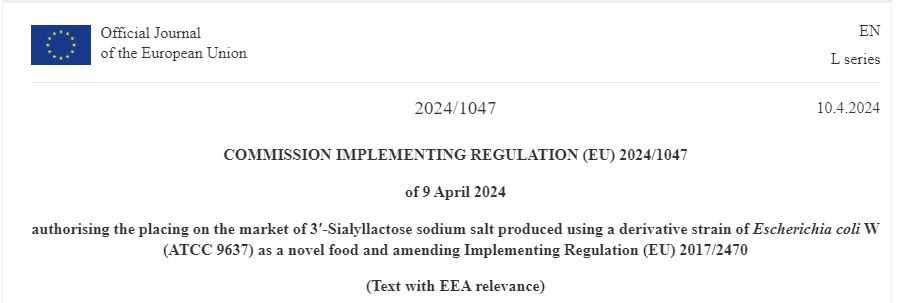 EU,Novel,Food,Use,Substance,Approve